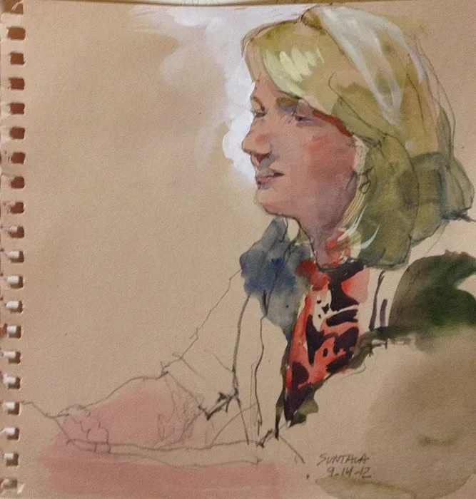 Betsi, watercolor on paper, 2013