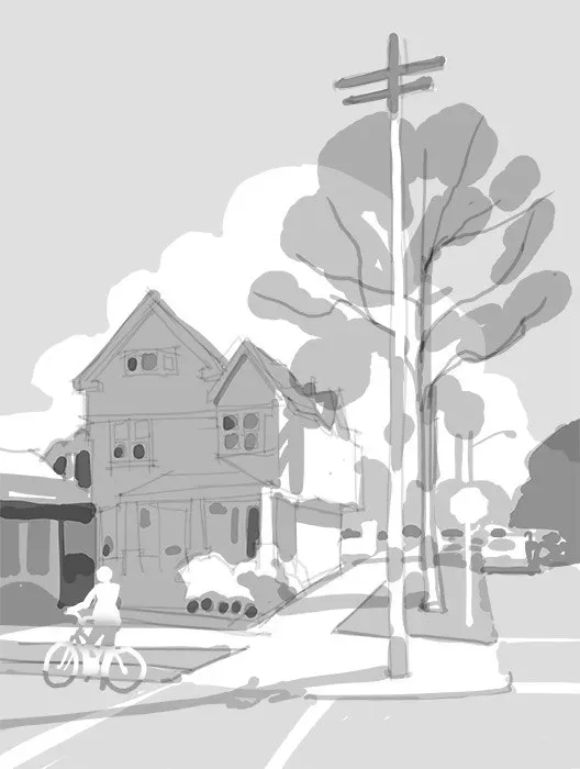 Ohio City Home Value Study, pencil on paper, 2013