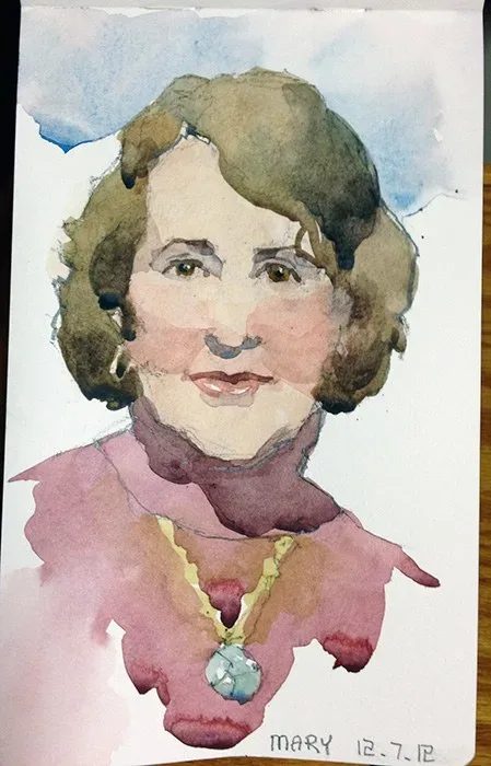 Mary, watercolor on paper, 2013