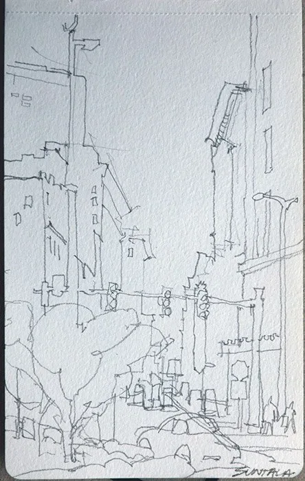 Euclid Avenue, pencil on paper, 2013