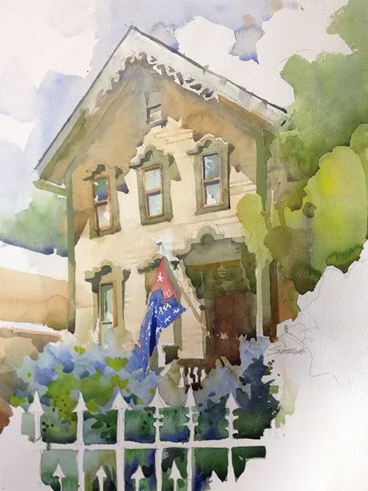 Majestic Bridge Avenue, watercolor on paper, 2013