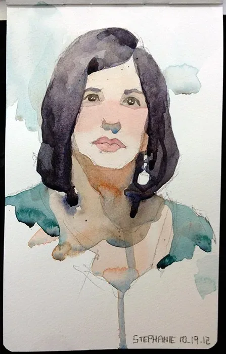 Stephanie, watercolor on paper, 2013