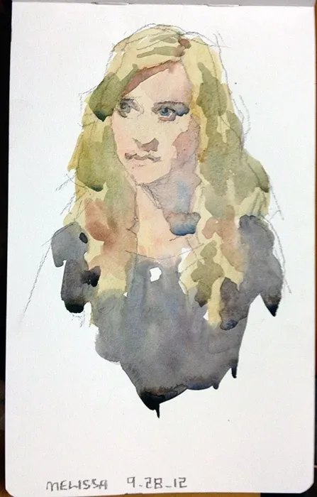 Melissa, watercolor on paper, 2013