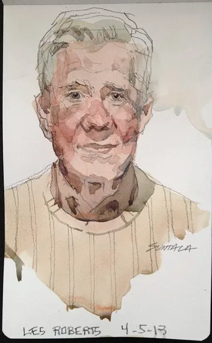 Les, watercolor on paper, 2013