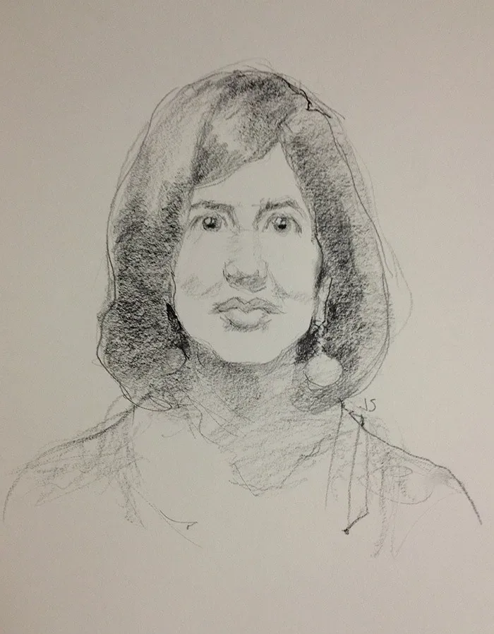 Stephanie 2, pencil on paper, 2013