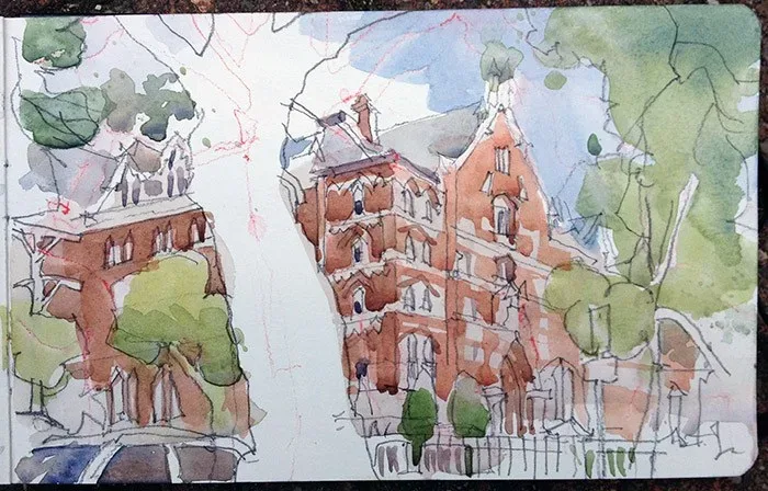 St. Ignatius, watercolor on paper, 2013