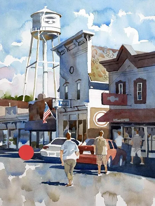 Grafton, watercolor on paper, 2013