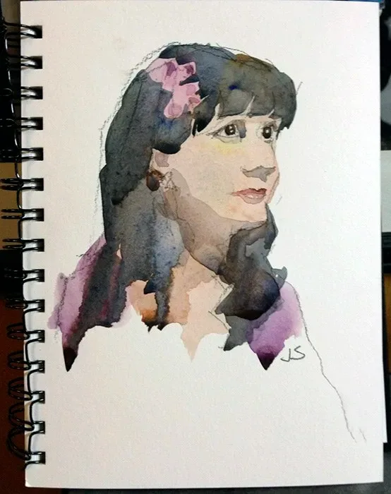 Carla 2, watercolor on paper, 2013