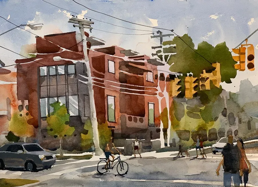 Intersection of Abbey Rd and Columbus Rd.