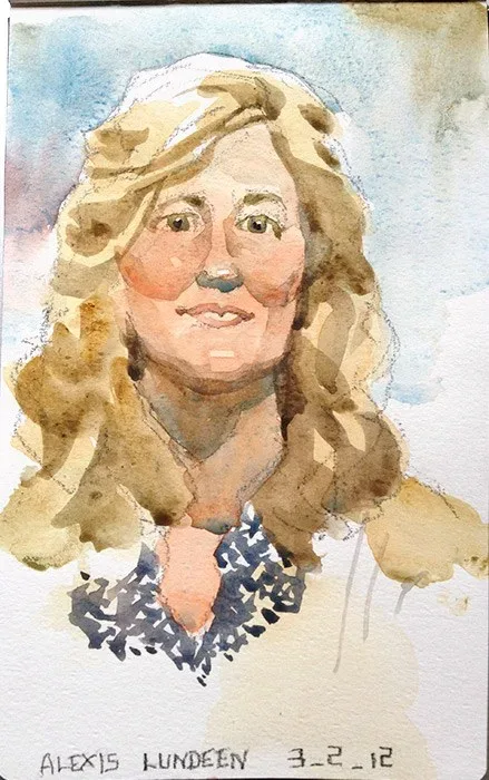 Alexis, watercolor on paper, 2013