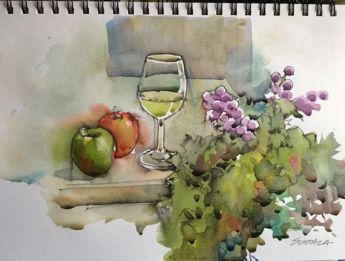 St. Joseph Vineyard 4, watercolor on paper, 2013