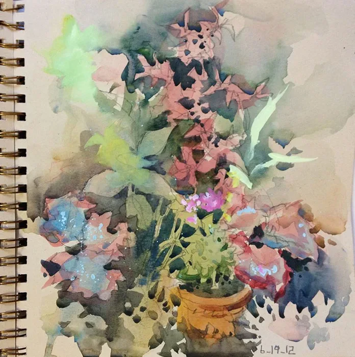 Gardenview, watercolor on paper, 2013