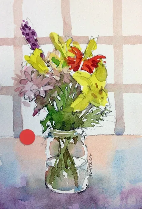 Notecard Art, watercolor on paper, 2013