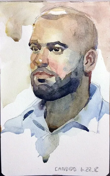 Candido, watercolor on paper, 2013
