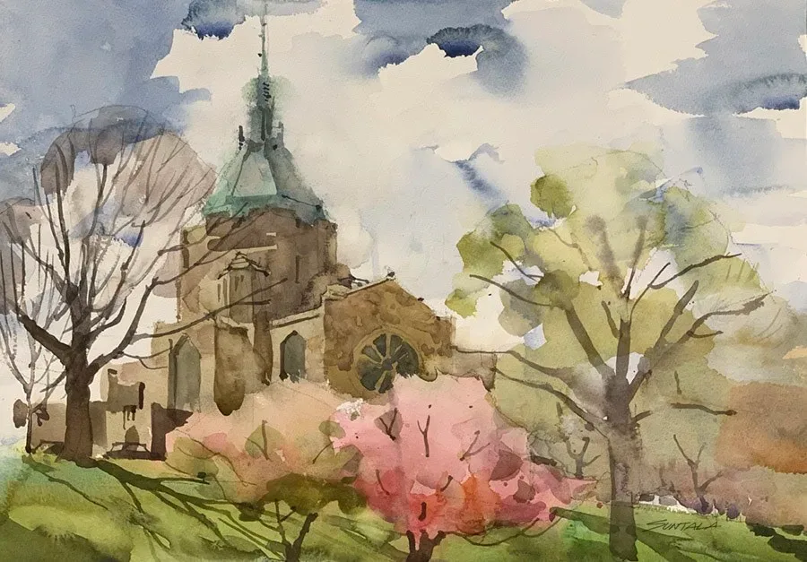 Epworth-Euclid United Methodist painted plein air