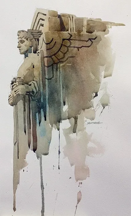 Guardian of Transportation, watercolor on paper, 2015