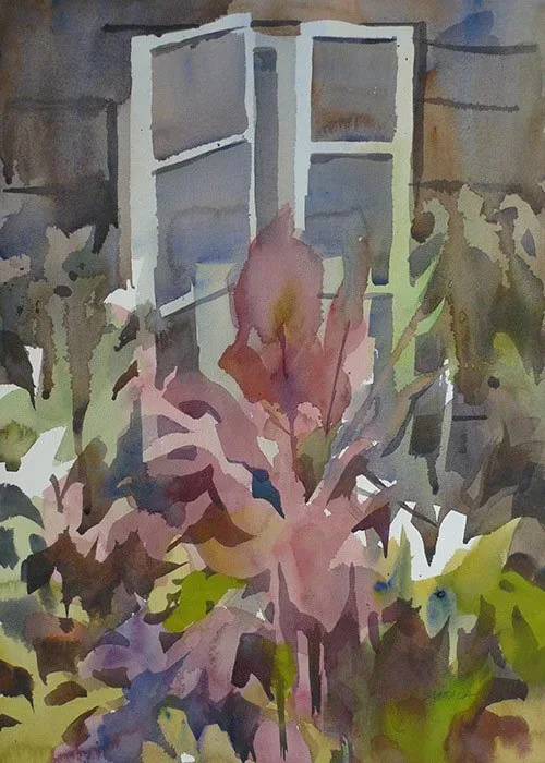 View From Outside, watercolor on paper, 2013