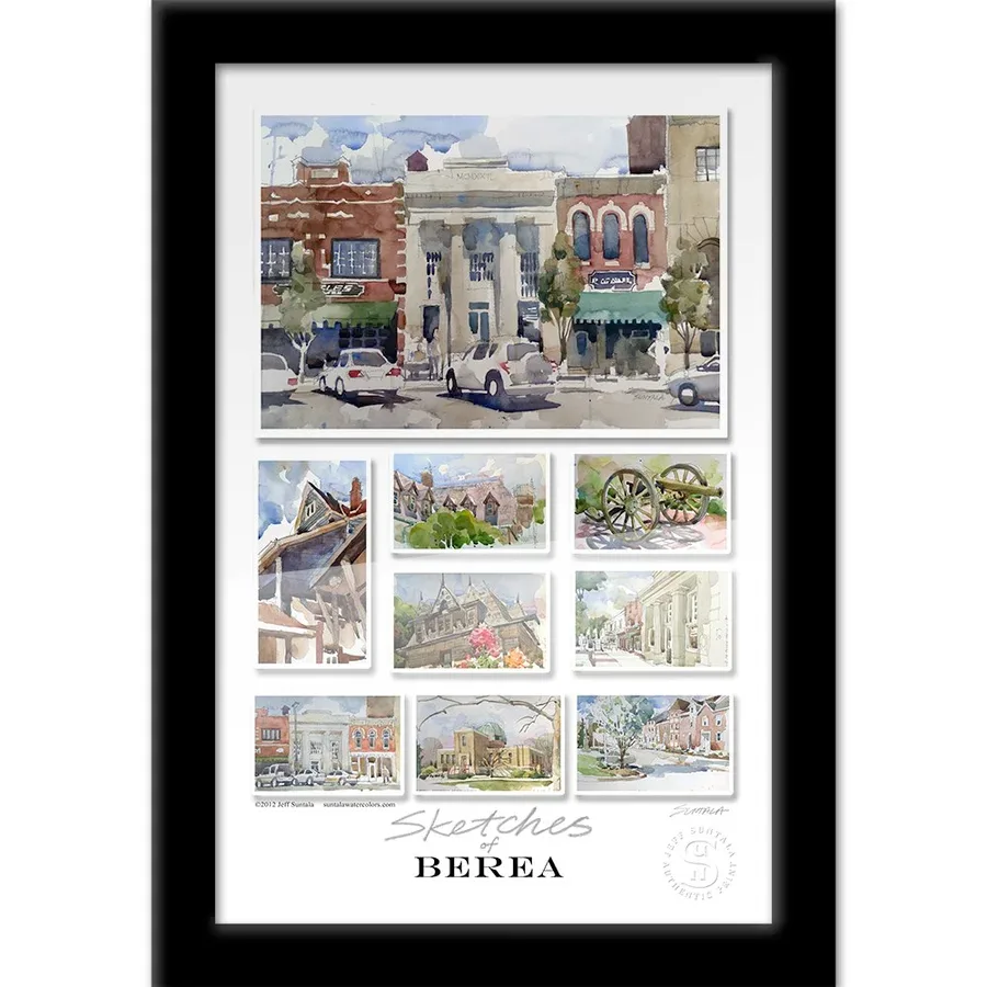 Sketches of Berea 1, watercolor on paper, 2013