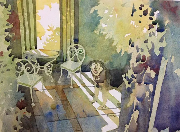 Amos of Gardenview 2, watercolor on paper, 2013