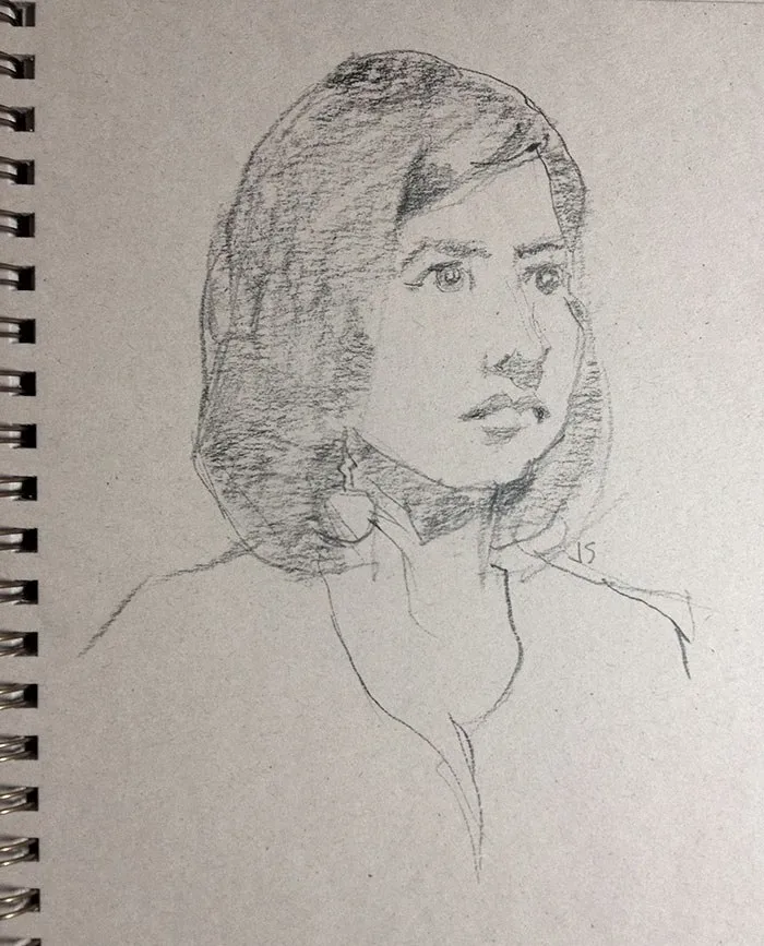 Stephanie, pencil on paper, 2013