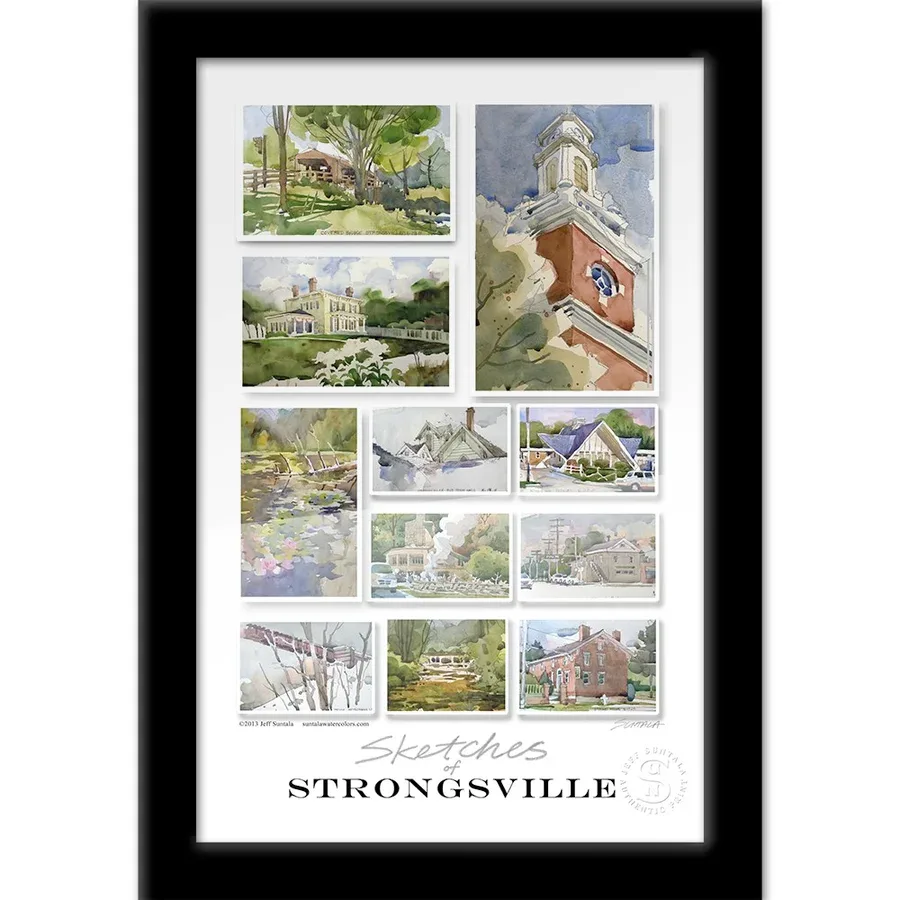 Sketches of Strongsville, watercolor on paper, 2014