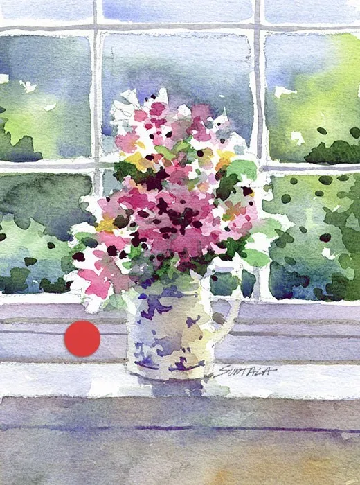 Notecard 2, watercolor on paper, 2013