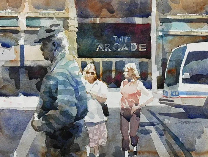 Blue Man, watercolor on paper, 2013