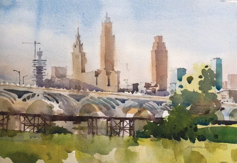 Cleveland Skyline from the Towpath Trail