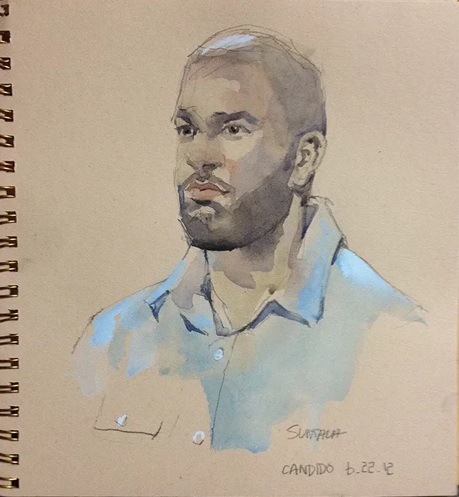 Candido, watercolor on paper, 2013