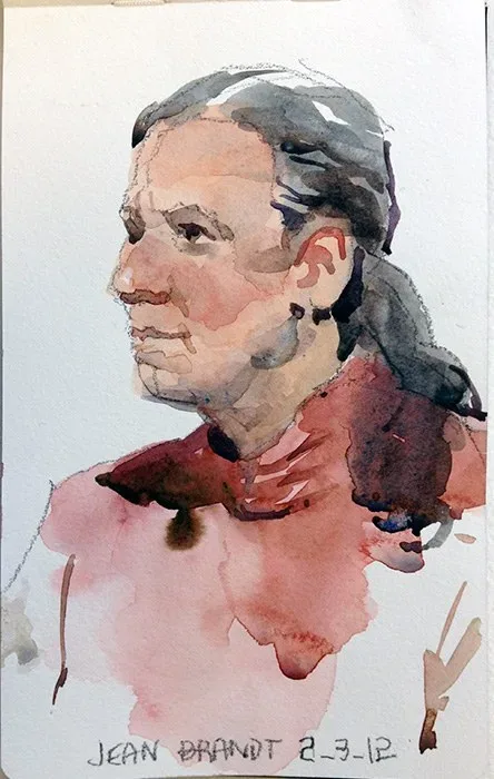 Jean, watercolor on paper, 2013