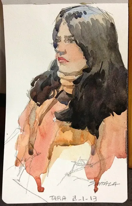 Tara, watercolor on paper, 2013