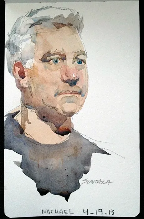 Michael, watercolor on paper, 2013