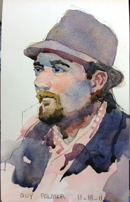 Guy, watercolor on paper, 2013