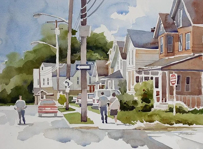 Watercolor of Newburgh Hts., OH
