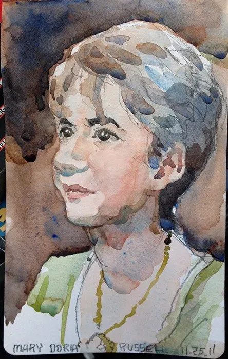Mary, watercolor on paper, 2013