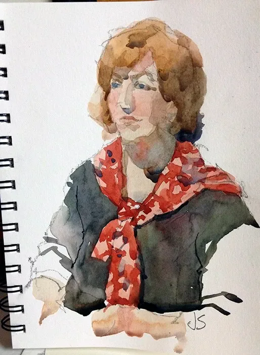 Pat 2, watercolor on paper, 2013