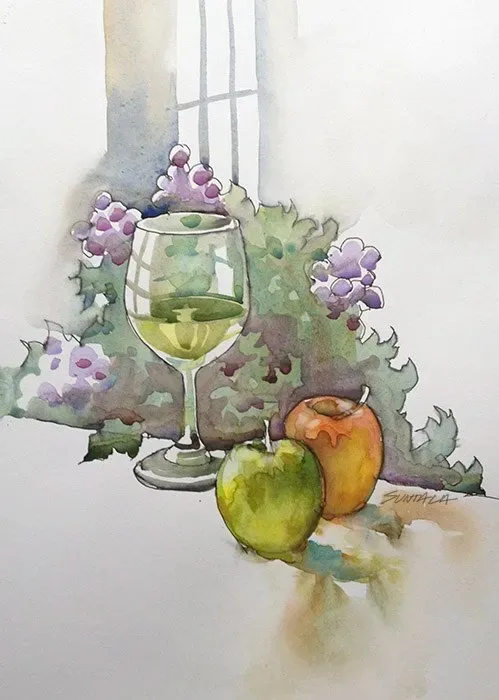 St. Joseph Vineyard 3, watercolor on paper, 2013