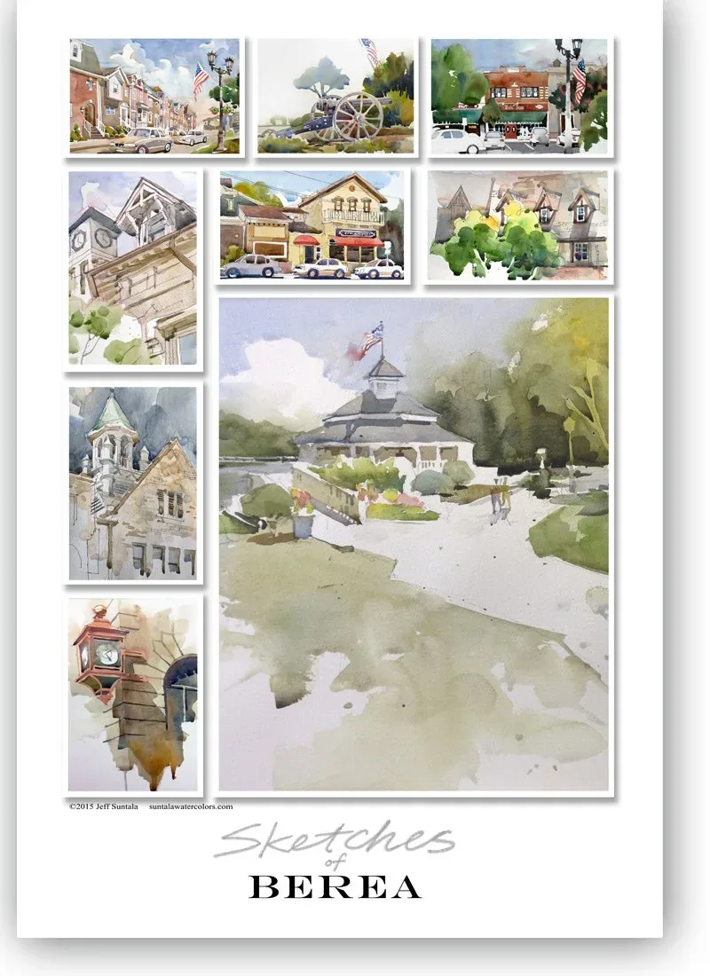 Berea Ohio captured in a second set of sketches