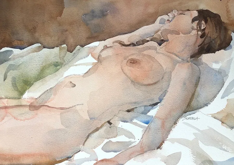 Reclining nude woman