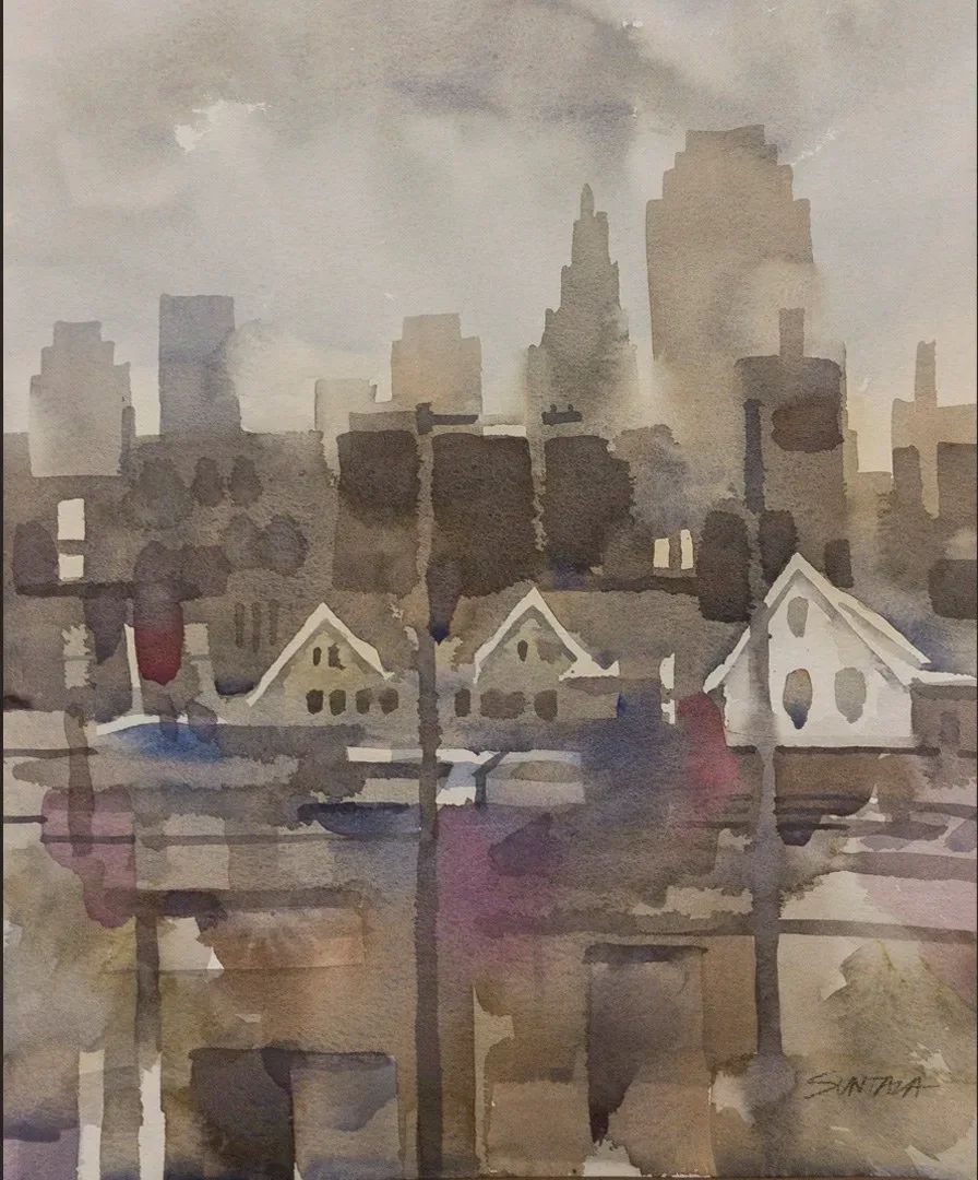 Cleveland, watercolor on paper, 2018