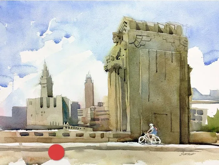 The Guardian of Transportation, watercolor on paper, 2013
