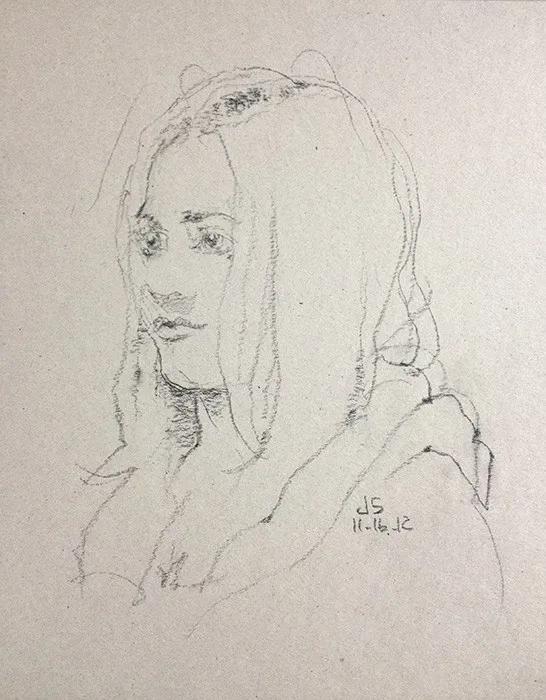 Kerri 2, pencil on paper, 2013