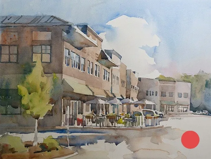 Helwig Whistle Stop, watercolor on paper, 2015