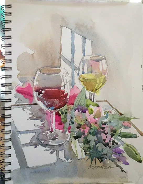 St. Joseph Vineyard 2, watercolor on paper, 2013