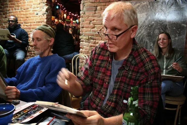 Jeff Suntala sketching
