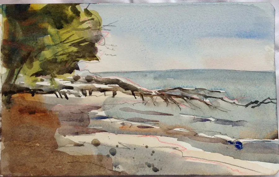 Lake Erie, watercolor on paper, 2013