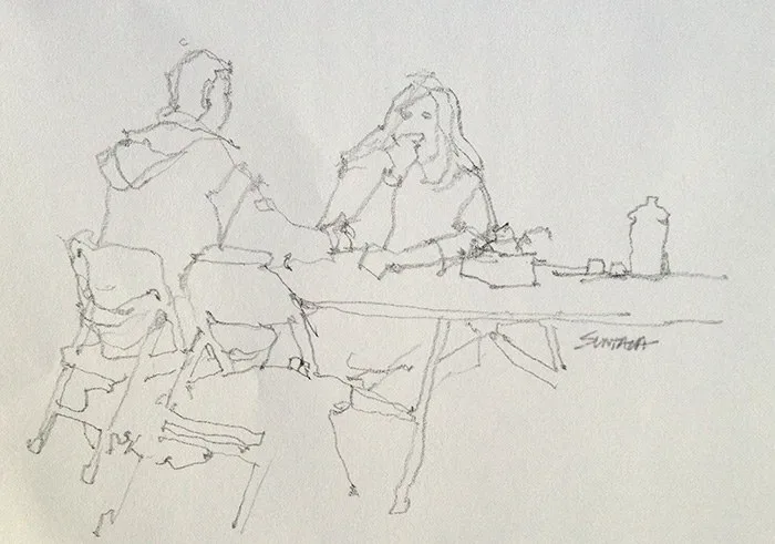 Parent Teacher Conference, pencil on paper, 2013