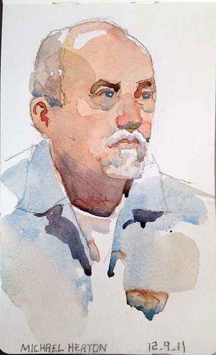 Michael, watercolor on paper, 2013