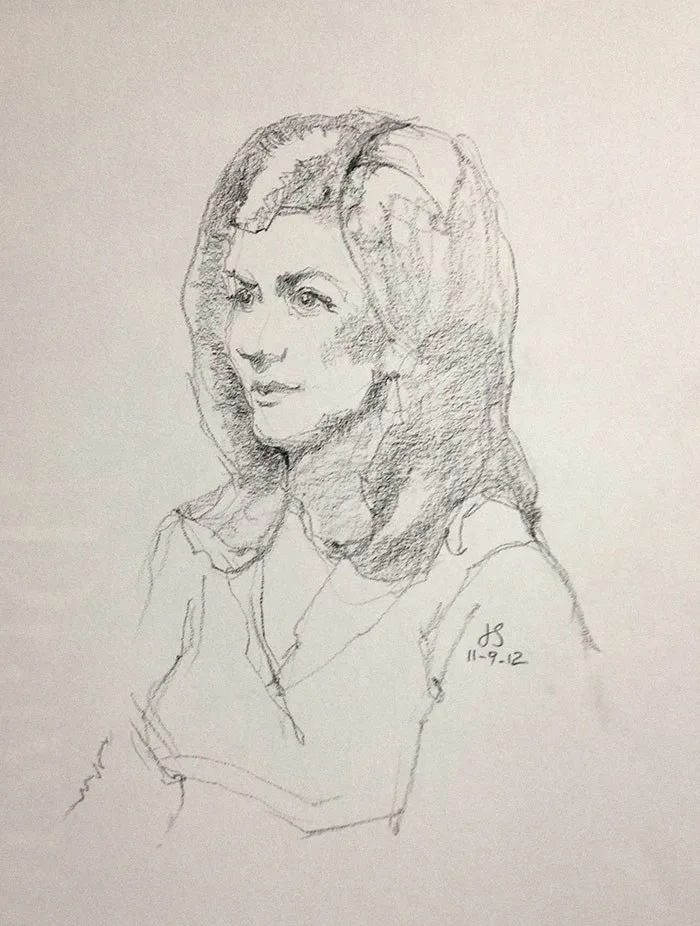 Jackie, pencil on paper, 2013