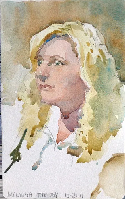 Melissa, watercolor on paper, 2013